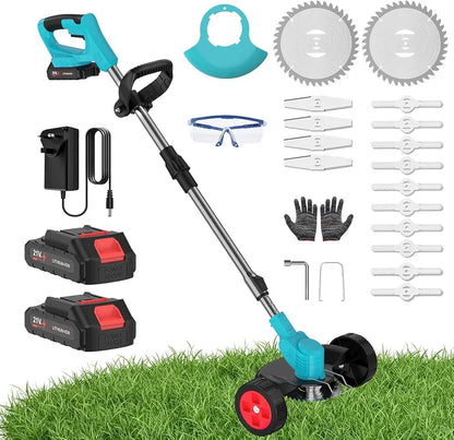 21V Cordless Grass Strimmer with Battery and Charger
