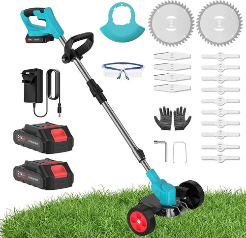 21V Cordless Grass Strimmer with Battery and Charger