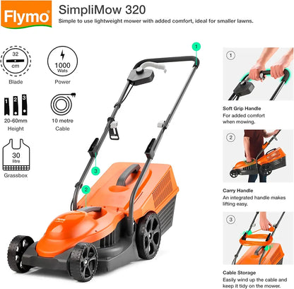SimpliMow Wheeled Electric Lawnmower