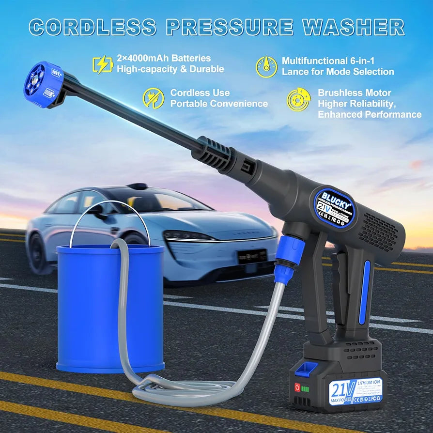 6-in-1 Portable Cordless Pressure Washer