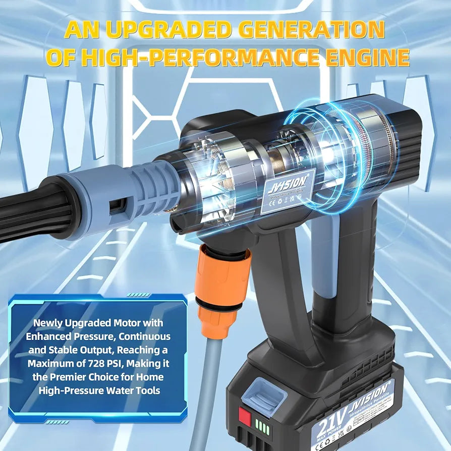 Portable 6-in-1 Cordless Pressure Washer