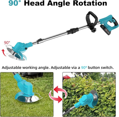 21V Cordless Grass Strimmer with Battery and Charger