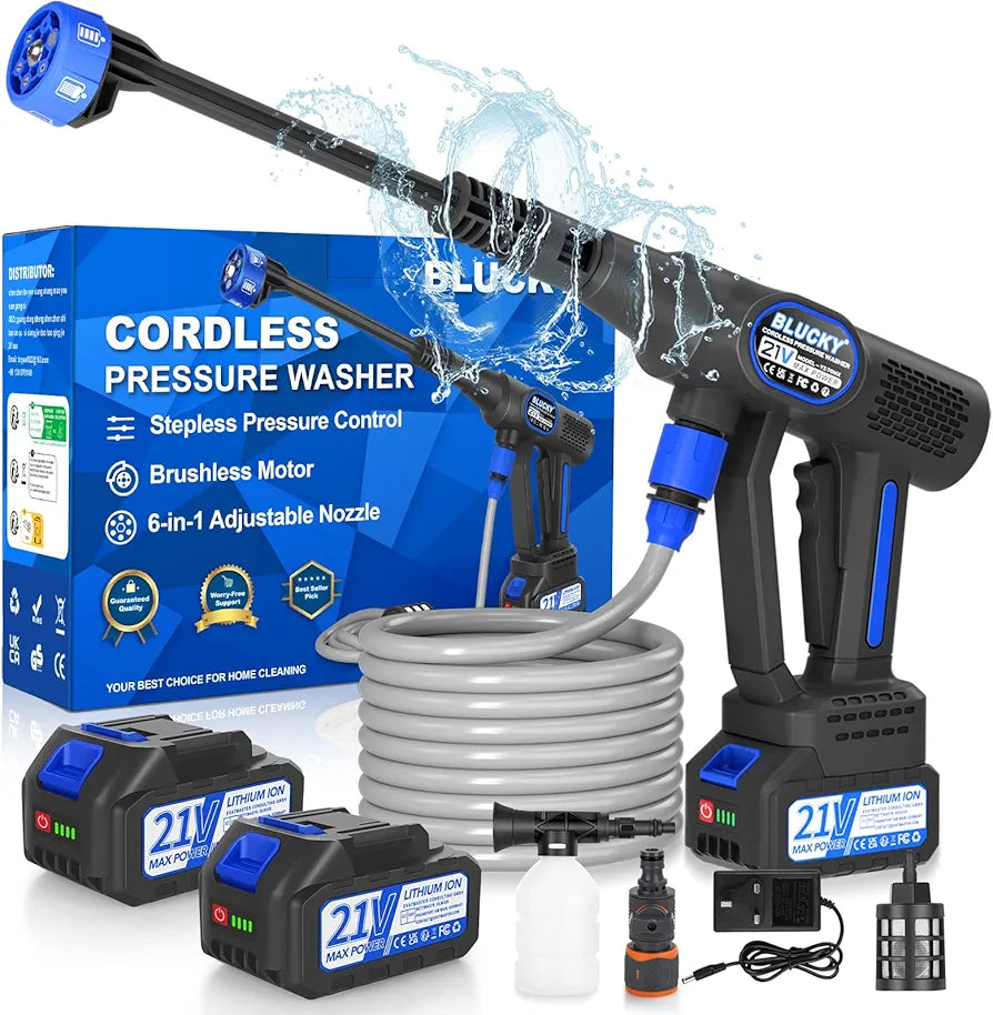 6-in-1 Portable Cordless Pressure Washer