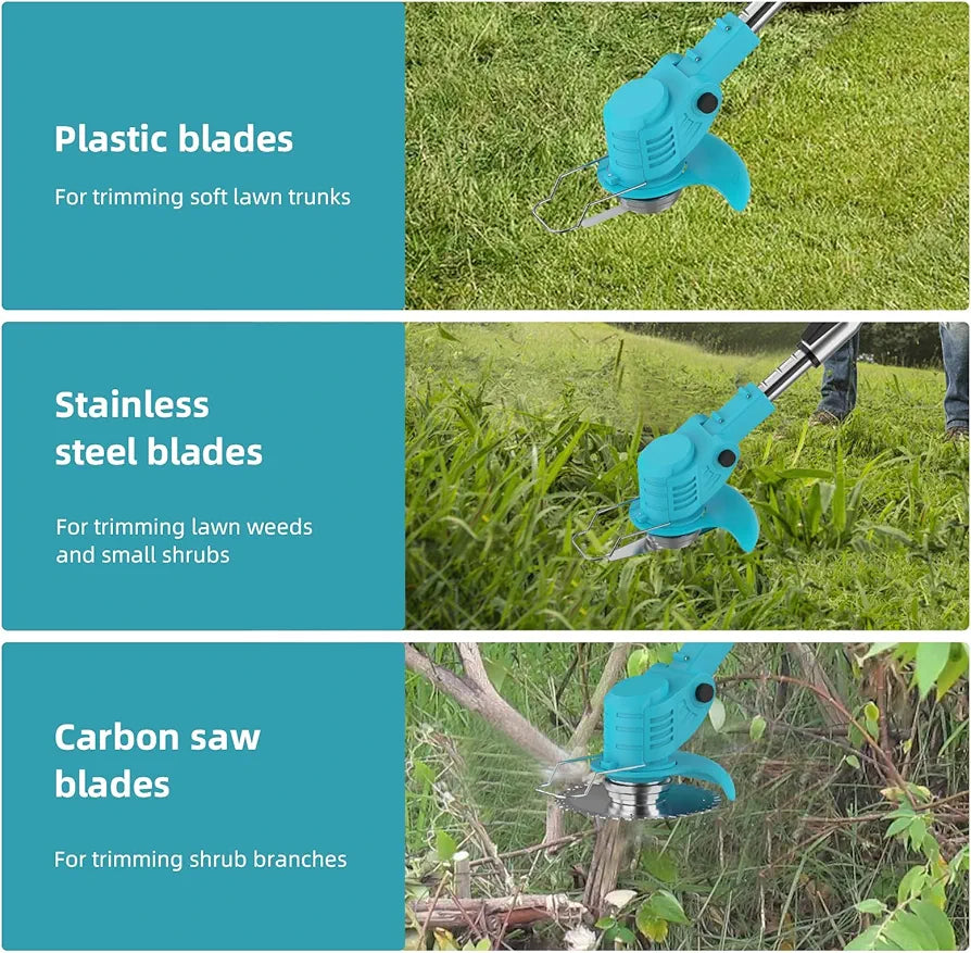 21V Cordless Grass Strimmer with Battery and Charger