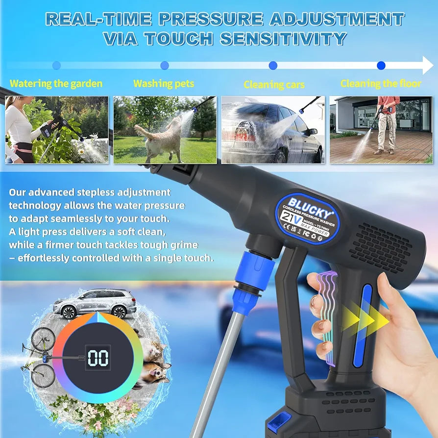 6-in-1 Portable Cordless Pressure Washer