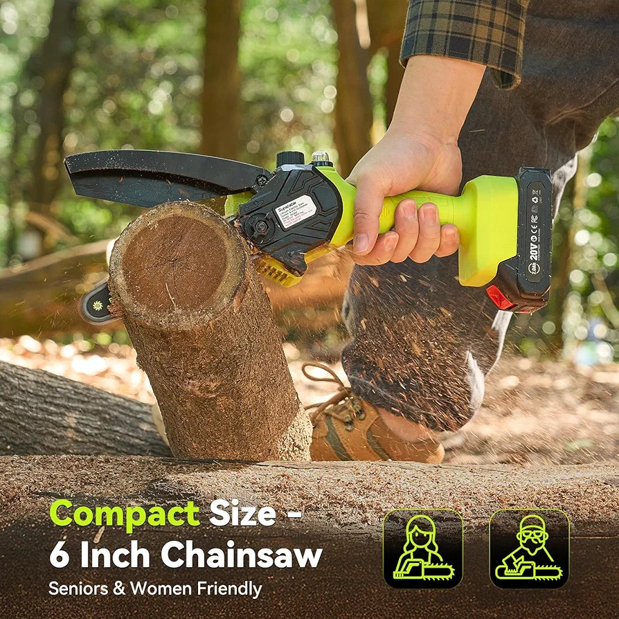 6-Inch Cordless Electric Chainsaw